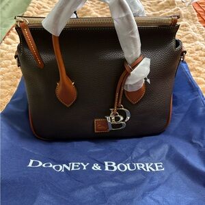 Dooney & Bourke Brown and Tan Leather Satchel